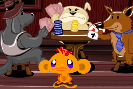 Monkey GO Happy: Stage 407 — Cães Jogando Póquer e Corona Virus
