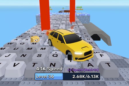 Obby: Corrida de Supercarros no Teclado