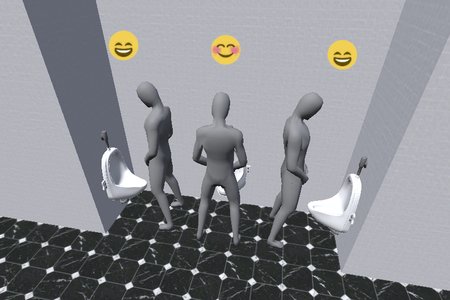 Vergonha no Banheiro Masculino